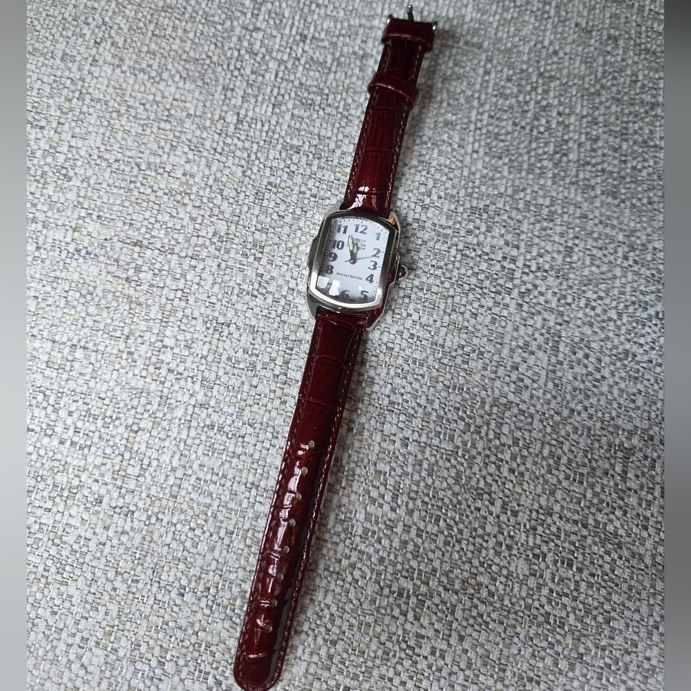 Invicta Special Edition Leather Strap Watch